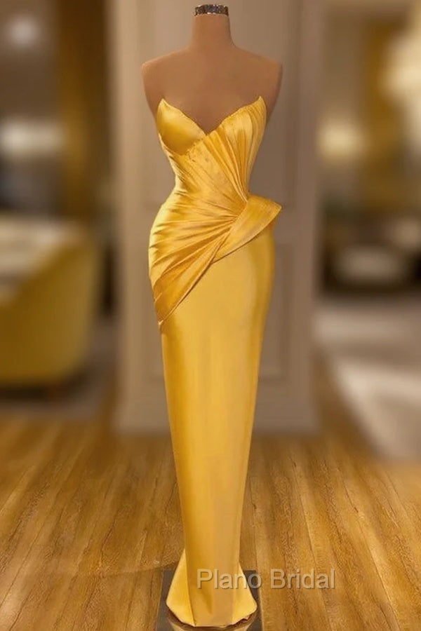 Elegant Sweetheart Mermaid Formal Prom Dresses Pleated Long Online