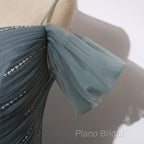 Elegant Tulle Long A Line Formal Prom Dresses, Formal Dresses