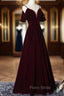 Elegant Velvet Long Bridesmaid Dresses , Charming Party Gowns