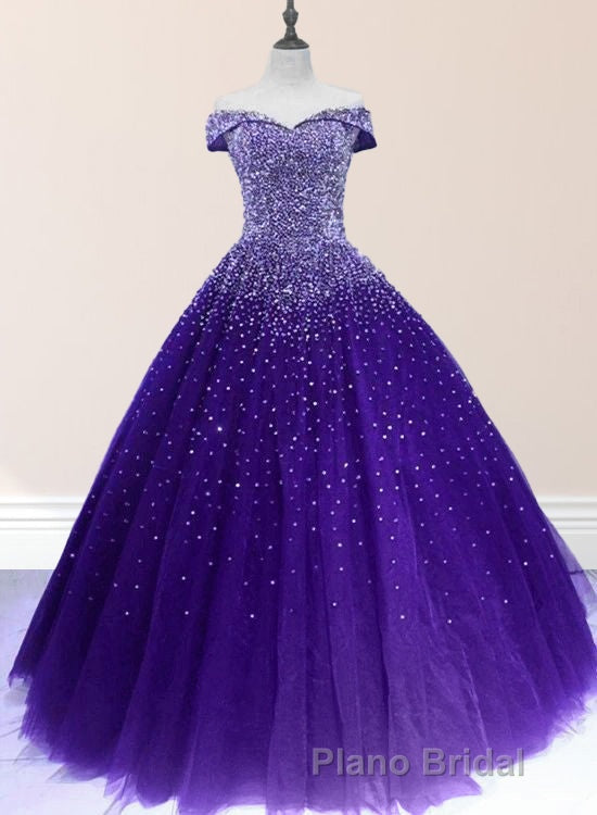 Emerald Green Sequin Formal Prom Dresses Beaded Quinceanera Dresses