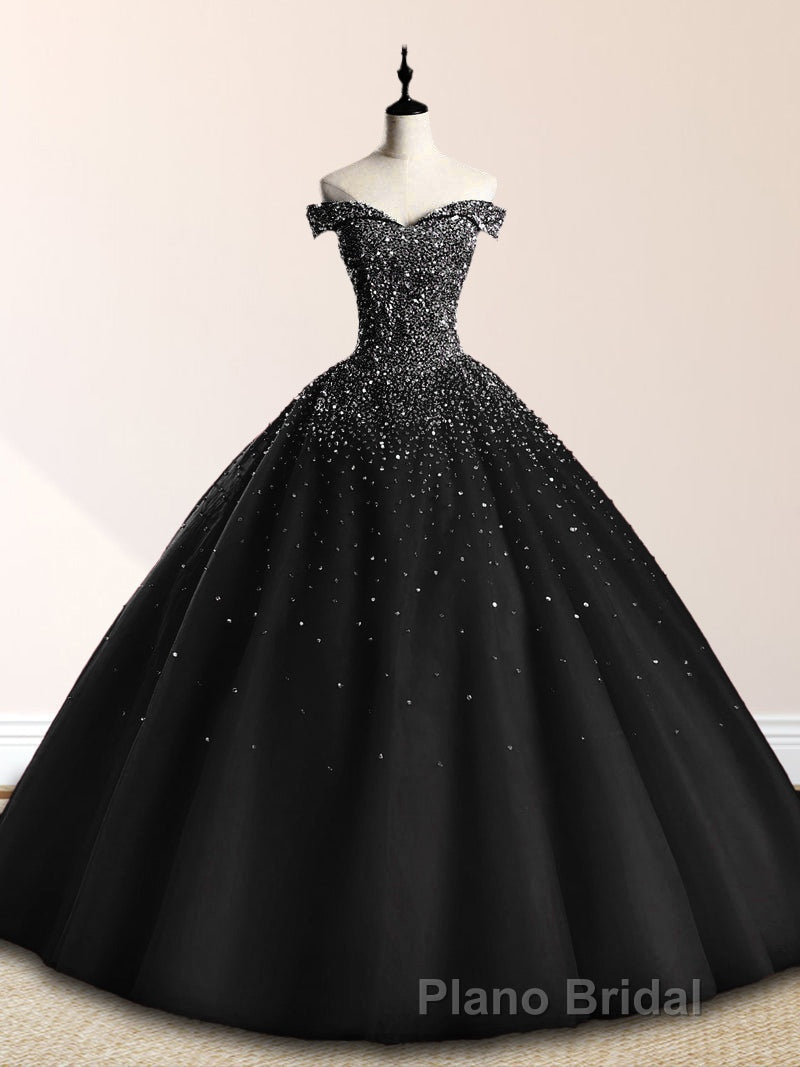 Emerald Green Sequin Formal Prom Dresses Beaded Quinceanera Dresses