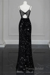 Evening Gown Sexy Dresses Formal Floor Length Sleeveless Strap Sequined With Bow(S) Crystals