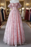 Fairy Ball Gown Strapless Pink Formal Prom Dresses 22Th Birthday Outfit