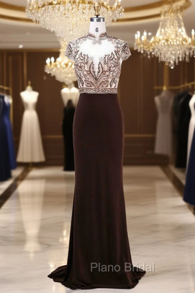 Fashion Mother of The Bride Dresses New Arrival with High-Neck Crystal Beading Main image