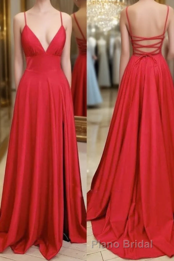 Red Simple Long Formal Prom Dresses,Popular Evening Dresses,Fashion Winter Prom Dresses Main image