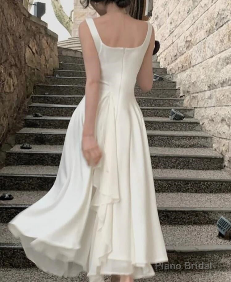 A Line Straps Ivory Prom Dresses Secondary image