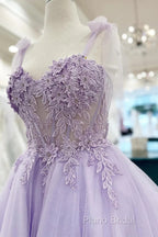 Floral Sweetheart A-Line Lavender Homecoming Dresses