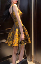 French 3D Flower Sling Dresses