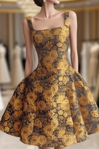 French 3D Flower Sling Dresses