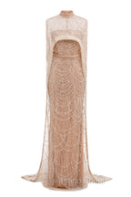 Fuchsia Beading Formal Prom Dresses Sweep Train High Neck Zipper Sleeveless Evening Dresses