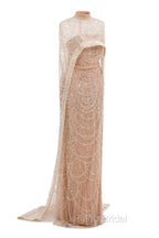 Fuchsia Beading Formal Prom Dresses Sweep Train High Neck Zipper Sleeveless Evening Dresses