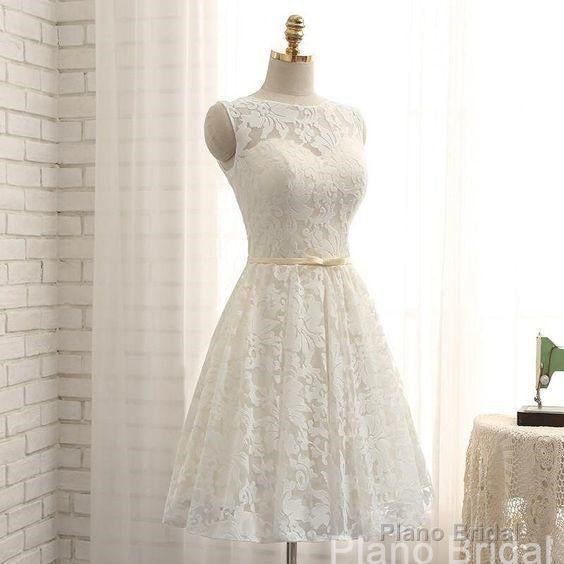 A Line Lace Prom Homecoming Dresses, Short Secondary image