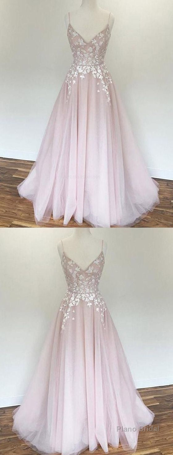 Appliques Prom Dresses, Pink Prom Dresses, Prom Dresses, A Line Prom Dresses, Long Long Prom Dresses Main image