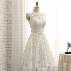 A Line Lace Prom Homecoming Dresses, Short
