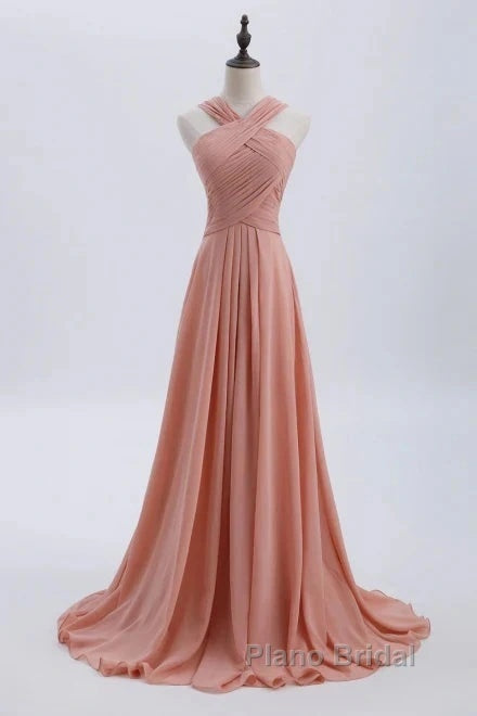 Glam Blush Pink Formal Prom & Wedding Dresses-Sweet 16 Chiffon Evening Gown For Graduation & Quinceanera