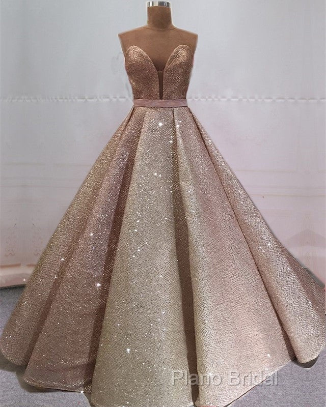 Glitter Tulle Ball Gown Strapless Dresses Secondary image