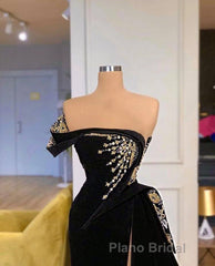 Gorgeous Strapless Split Front A-line Formal Prom Dress With Beading