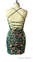 Cute Bodycon V Neck Blue Lace Homecoming Dresses