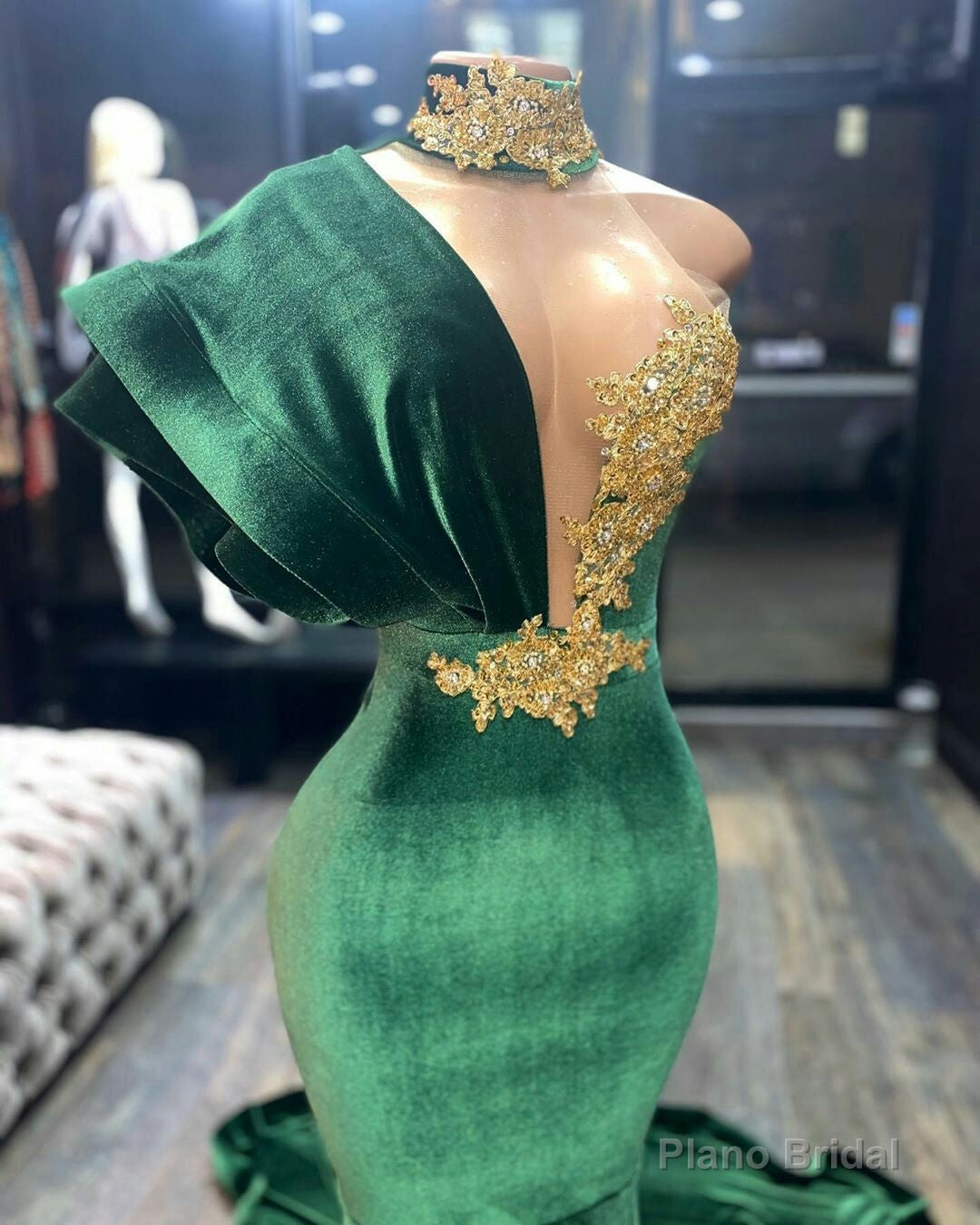 Green evening Prom Dresses,Long Prom Dress Secondary image