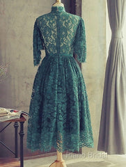 Green Lace Short Party Dresses Green Lace Homecoming Dresses