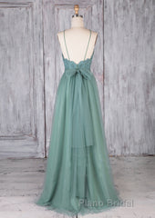 Green tulle lace long Formal Prom dress green lace evening dress