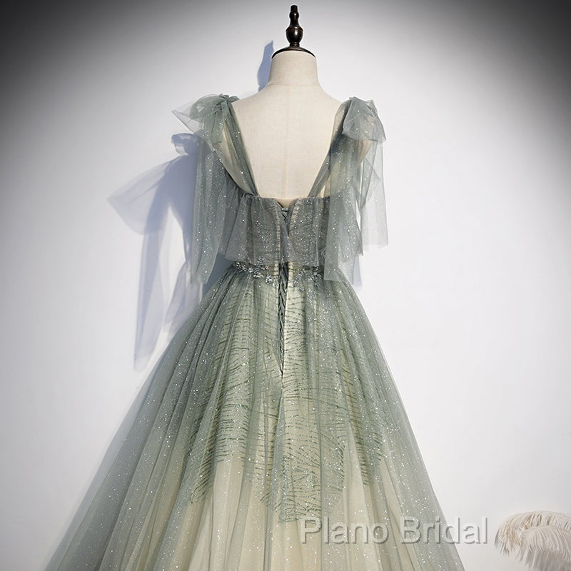 Green Tulle Long Formal Prom Dresses Formal Dresses Formal Dresses