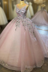 Lace Embroidery Quinceanera Dresses Ball Gown Sheer Neck