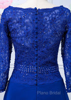 Lace Long Sleeves Scoop Neck Mother Of The Bride Dresses
