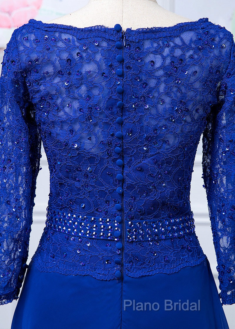 Lace Long Sleeves Scoop Neck Mother Of The Bride Dresses