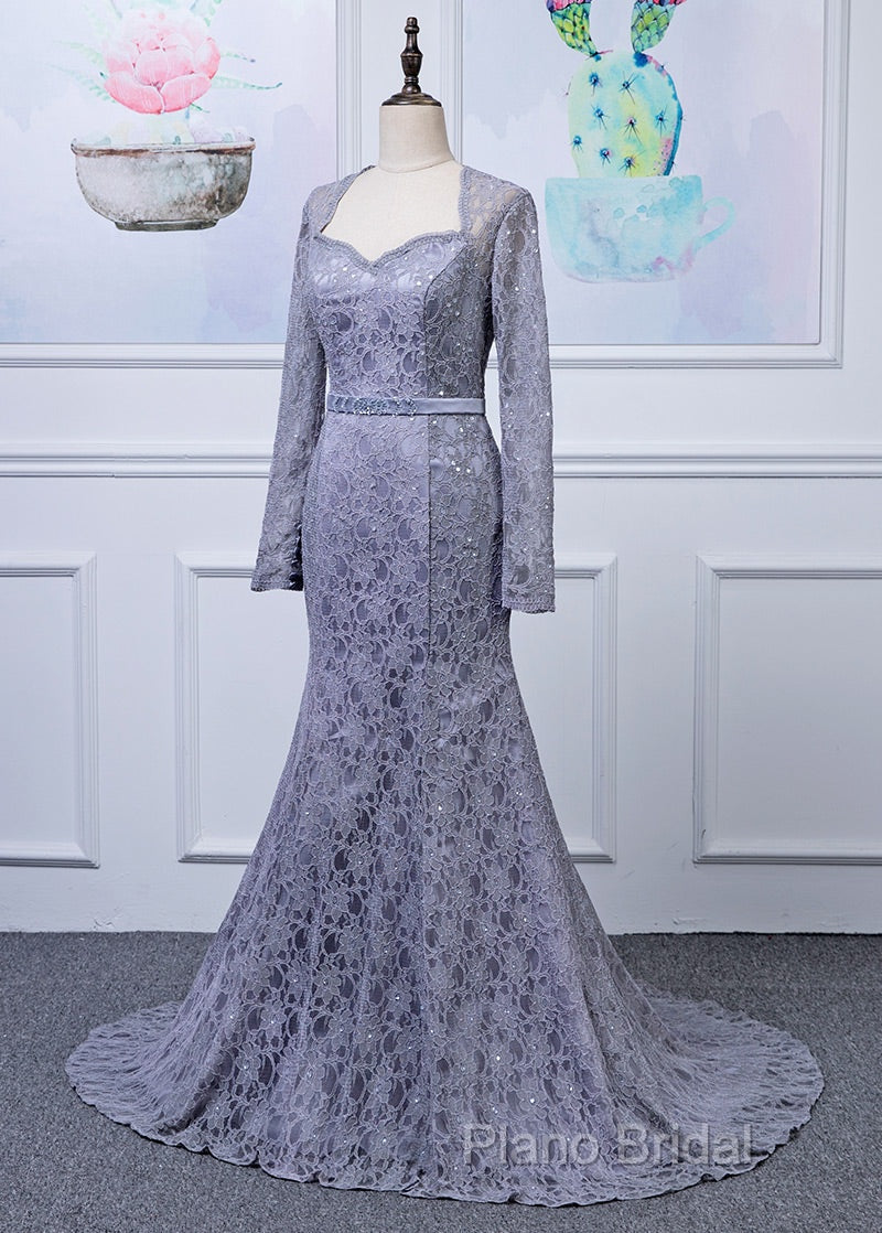 Lace Long Sleeves Trumpet/Mermaid Mother Of The Bride Dresses
