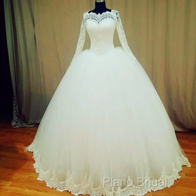 Lace Long Sleeves Wedding Dresses Ball Gowns Secondary image