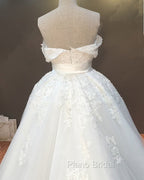 Lace Off Shoulder Mermaid Wedding Dresses Removable Skirt