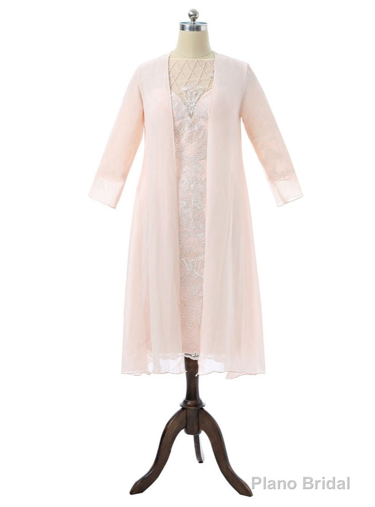 Lace Pearls Groom Formal Short Mother Dresses For Wedding