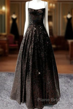 Lace Up Back Formal Prom Dresses Sequins Ball Gown