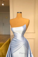 Light Blue A-line Sleeveless Graduation Dresses Long Fabulous Formal Prom Dresses