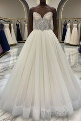 Light champagne tulle long Formal Prom dress, tulle evening dress