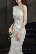 Long Sleeve Sequin Champagne Formal Prom Dresses