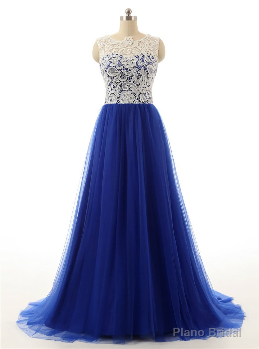Long Tulle Prom Dresses Royal Blue Prom Dresses Prom Dresses Main image