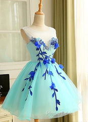 Lovely Light Blue Homecoming Dresses, Cute Short Party Dresses