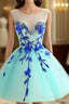 Lovely Light Blue Homecoming Dresses, Cute Short Party Dresses