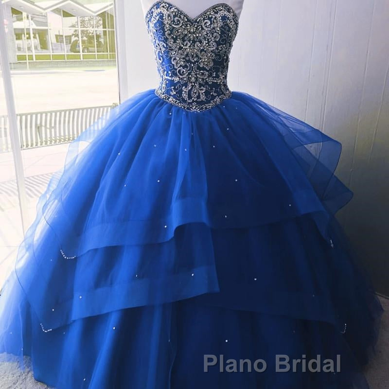 Luxurious Crystal Beaded Bodice Corset Organza Layered Quinceanera Dresses Secondary image