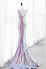 Luxurious Shiny Long Sequin Formal Prom Dresses