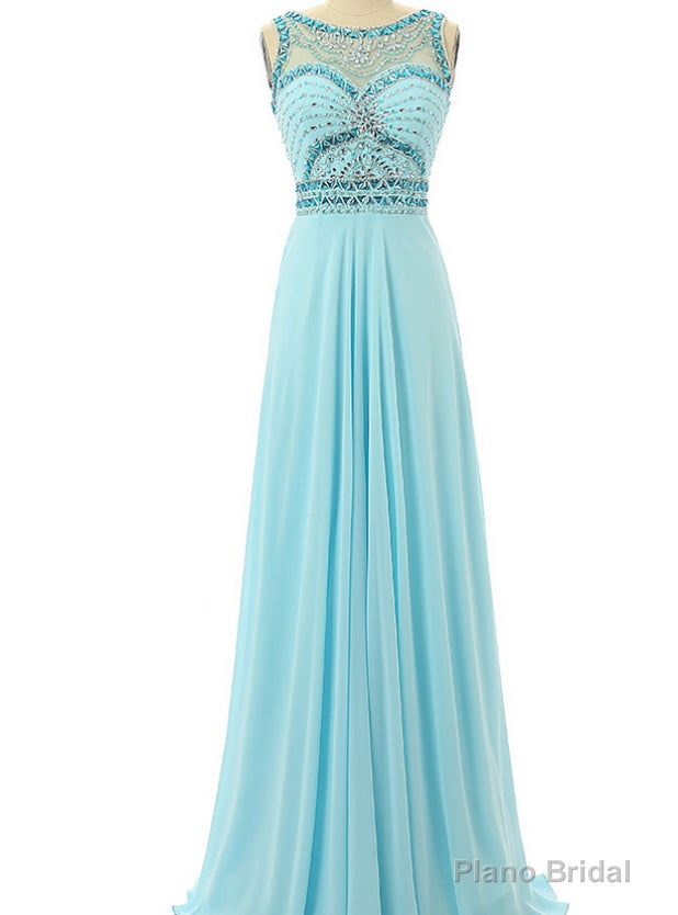 Luxury Beading Prom Dresses Sheer Formal Dresses Women Evening Gowns