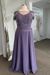 Illusion Neck Sweetheart Sleeves Beaded Appliques Long Prom Dresses with Sash