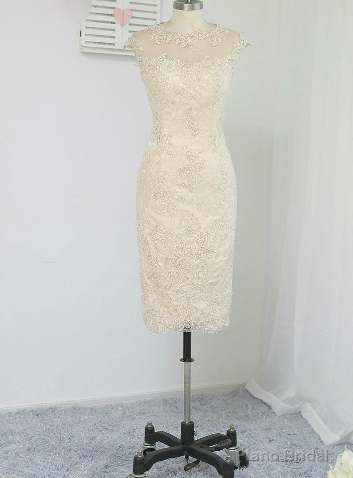 Marvelous Champagne Mother Of The Bride Dresses Sheath Appliques Main image