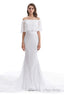 Mermaid Lace Off the Shoulder Wedding Dresses With Train