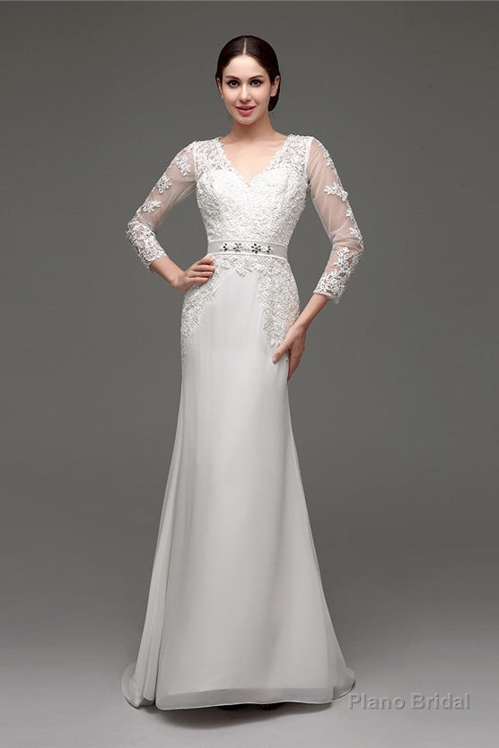 Mermaid Long Sleeves Long Wedding Dresses Main image