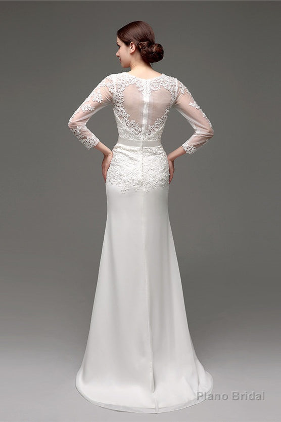 Mermaid Long Sleeves Long Wedding Dresses Secondary image