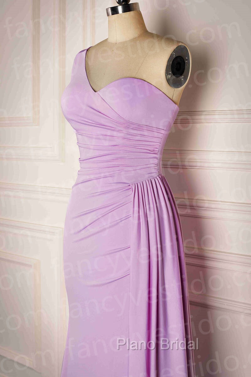 Mermaid One Shoulder Long Bridesmaid Dresses Secondary image