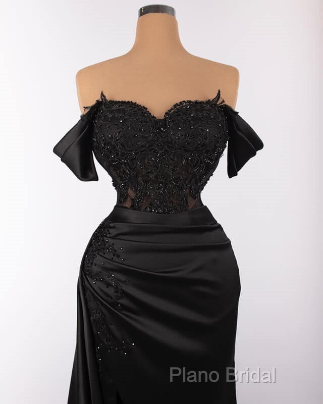 Mermaid Satin Split Dresses With Lace Corset Secondary image